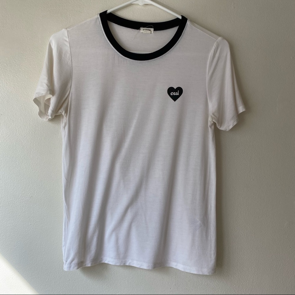 Garage White and Black OUI T-Shirt.